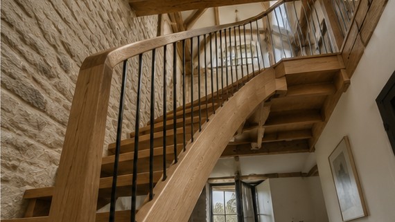Staircase in the barn